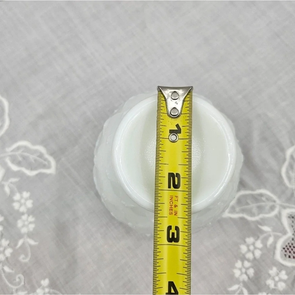 White Milk Glass Artichoke‎ Bud Vase Trinket Dish Home Decor
